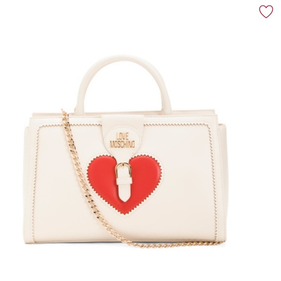 LOVE MOSCHINO BAG W HEART DESIGN. Zip close, crossbody strap! New